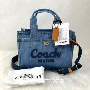 COACH Cargo Tote Bag 26 Crossbody In Denim/Gold/Denim CR659 NWT